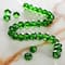 12 Pack: Green Faceted Glass Rondelle Beads, 6mm by Bead Landing™
